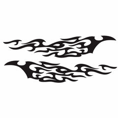 2 PCS/Set D-969 Flame Pattern Car Modified Decorative Sticker, D-969
