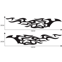 2 PCS/Set D-969 Flame Pattern Car Modified Decorative Sticker, D-969