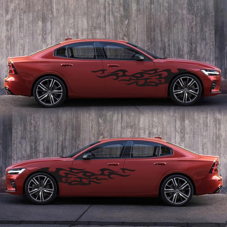 2 PCS/Set D-969 Flame Pattern Car Modified Decorative Sticker, D-969