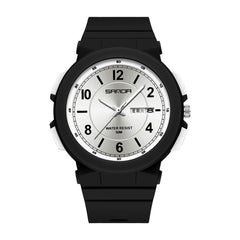 Sanda 6097 TPU Strap Dual Calendar Waterproof Electronic Watch