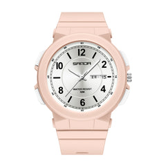 Sanda 6097 TPU Strap Dual Calendar Waterproof Electronic Watch