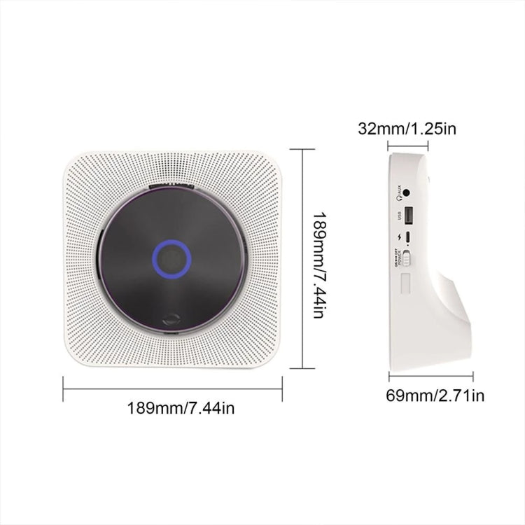 Kecag KC-806 Retro Bluetooth Music Disc Album CD Player, Plug-in Version, Rechargeable Version