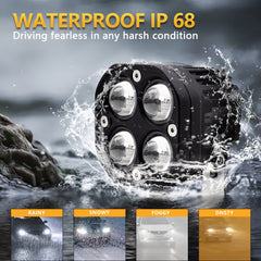 Car 3 inch Continuous Two-color Spotlight 20W / 2000LM / DC9-30V, Two-color Spotlight