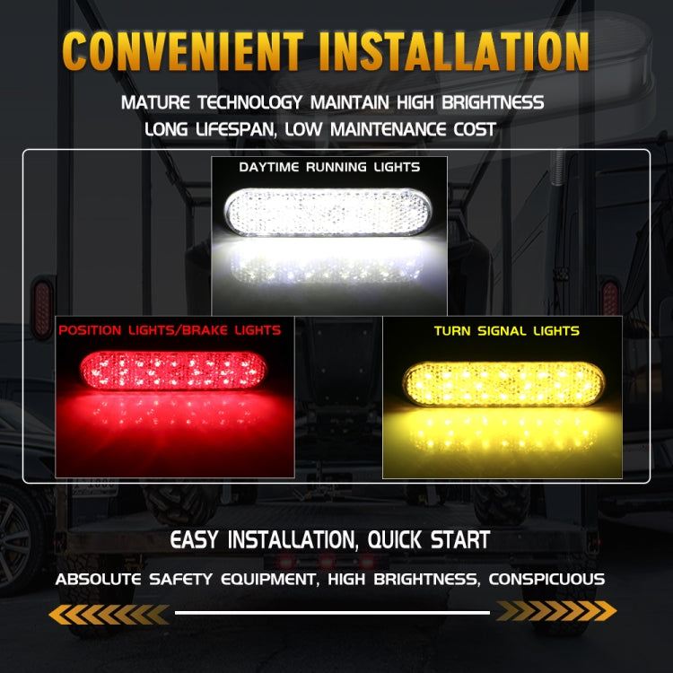 2 PCS 24LED Reflector Brake Light Turn Signal Light