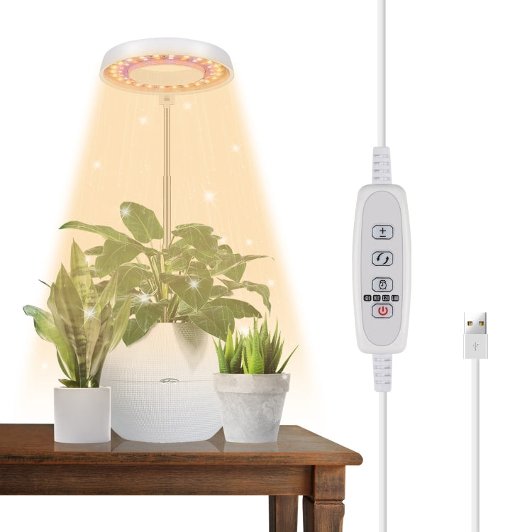 10W 48 LEDs Succulent Plant Grow Fill Light, Angel Ring, Bee, Round Tube
