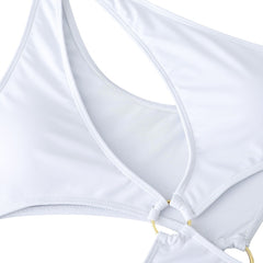 Solid Color One Piece Bikini Swimsuit, S, M, L, XL