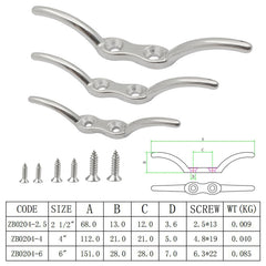 316 Stainless Steel Marine Flagpole Hook with Screw, Style:2-1/2 inch, 2-1/2 inch, 4 inch, 6 inch