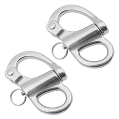 2 PCS 316 Stainless Steel Fixed Spring Shackle, 35mm, 52mm