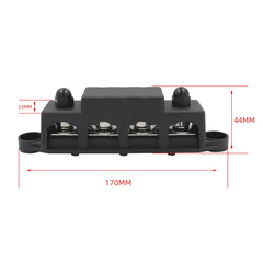 RV Ship High Current Power Distribution Terminal Block with Cover, Black M8 Stud, Red M8 Stud, Black M10 Stud, Red M10 Stud, 1 Pair Black & Red M8 Stud, 1 Pair Black & Red M10 Stud