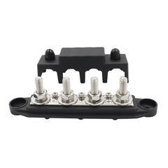 RV Ship High Current Power Distribution Terminal Block with Cover, Black M8 Stud, Red M8 Stud, Black M10 Stud, Red M10 Stud, 1 Pair Black & Red M8 Stud, 1 Pair Black & Red M10 Stud