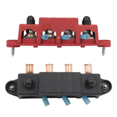 RV Ship High Current Power Distribution Terminal Block with Accessories, Black M8 Stud with Accessories, Red M8 Stud with Accessories, Black M10 Stud with Accessories, Red M10 Stud with Accessories