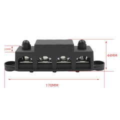 RV Ship High Current Power Distribution Terminal Block with Accessories, Black M8 Stud with Accessories, Red M8 Stud with Accessories, Black M10 Stud with Accessories, Red M10 Stud with Accessories