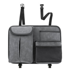 2 PCS Car Seat Back Hanging Bag Sheepskin Leather Storage Bag With Hook