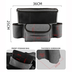 2 PCS Car Center Console Hanging Bag Sheepskin Leather Storage Bag