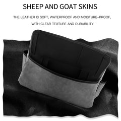 2 PCS Car Center Console Hanging Bag Sheepskin Leather Storage Bag