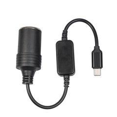 3710-03 30cm Type-C 5V to 12V Car Cigarette Lighter Socket Boost Power Adapter Cable, 30cm Type-C