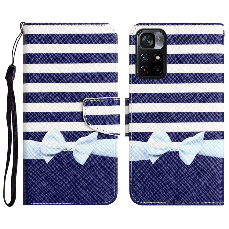 Colored Drawing Leather Phone Case, For Xiaomi Poco M4 Pro 5G