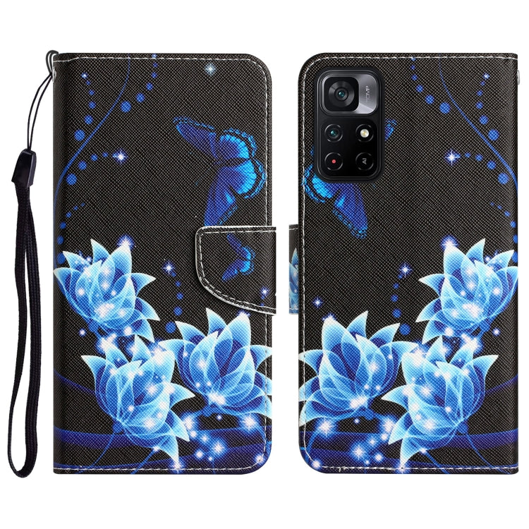 Colored Drawing Leather Phone Case, For Xiaomi Poco M4 Pro 5G