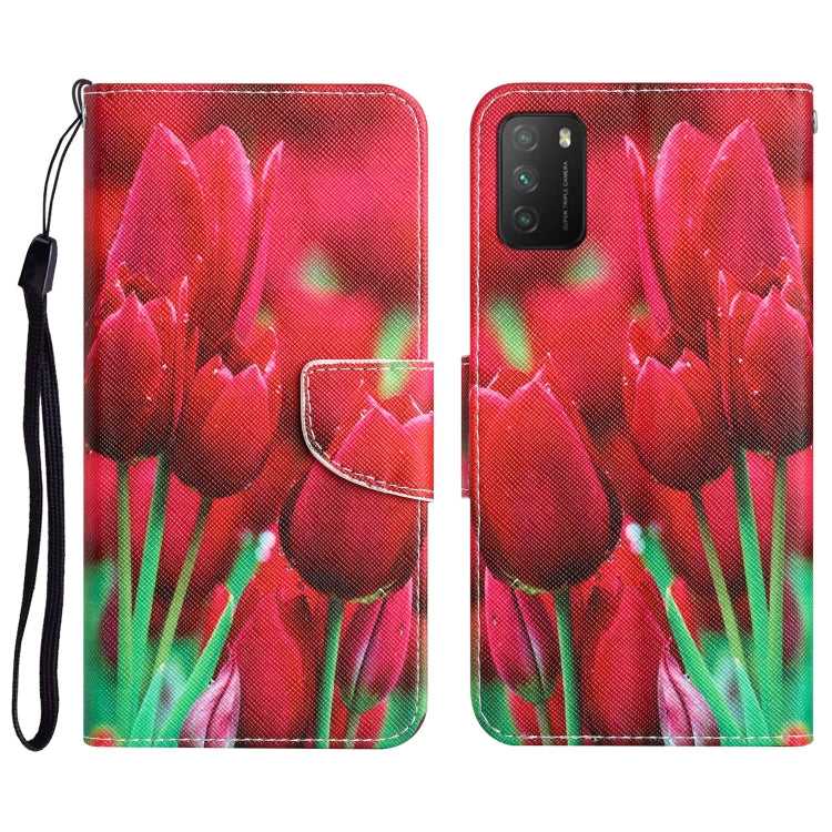 Colored Drawing Leather Phone Case, For Xiaomi Poco M3