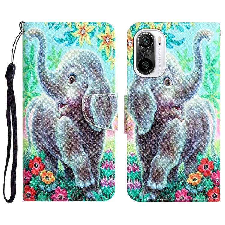Colored Drawing Leather Phone Case, For Xiaomi Poco F3