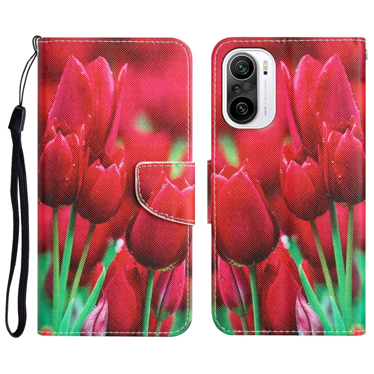Colored Drawing Leather Phone Case, For Xiaomi Poco F3