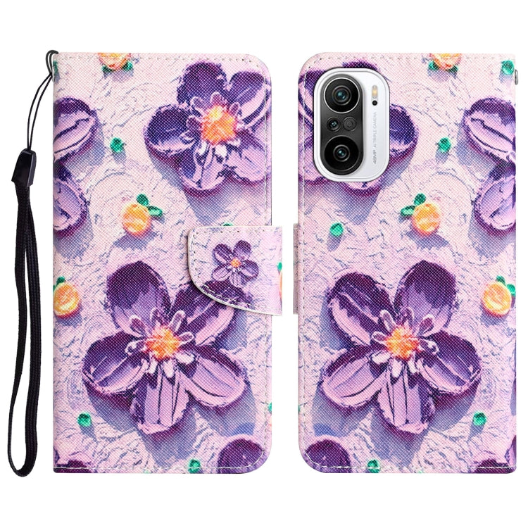 Colored Drawing Leather Phone Case, For Xiaomi Poco F3