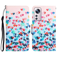 Colored Drawing Leather Phone Case, For Xiaomi 12 Lite