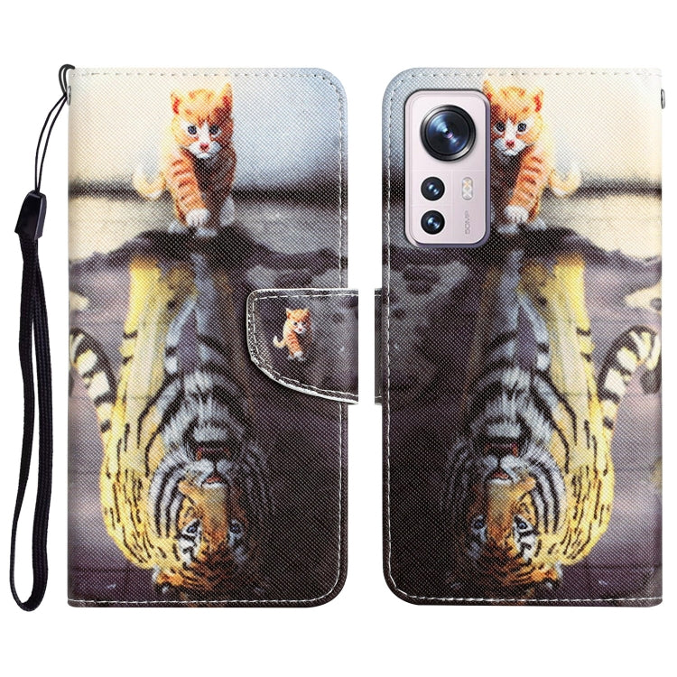 Colored Drawing Leather Phone Case, For Xiaomi 12 Lite