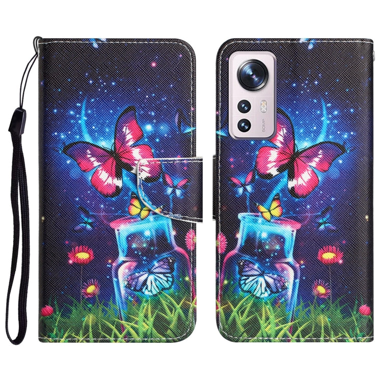 Colored Drawing Leather Phone Case, For Xiaomi 12 Lite