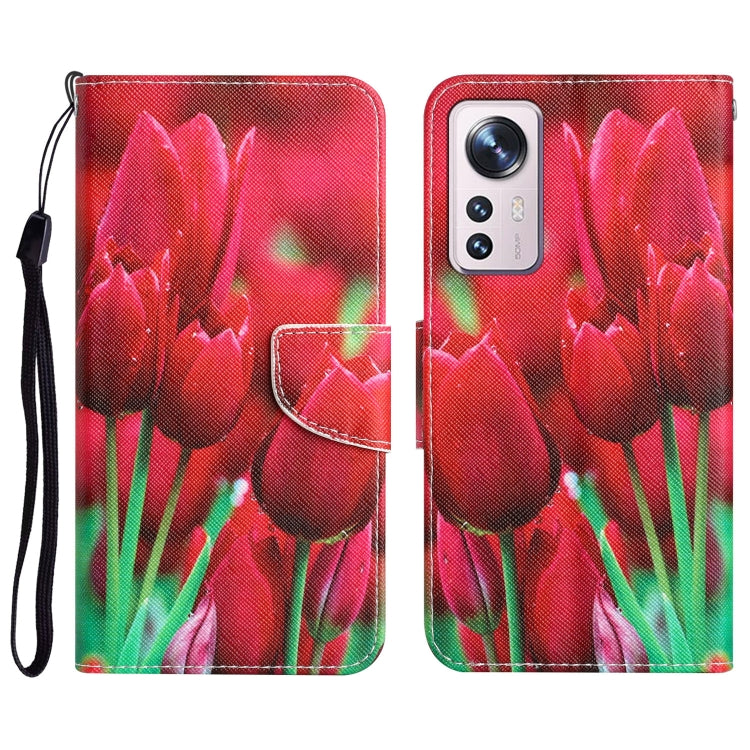 Colored Drawing Leather Phone Case, For Xiaomi 12 Lite