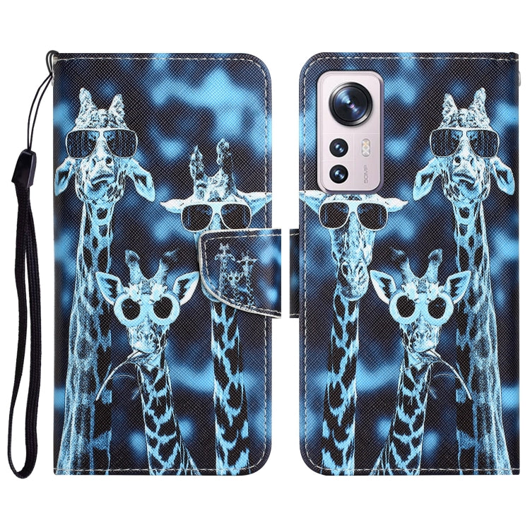 Colored Drawing Leather Phone Case, For Xiaomi 12 Lite
