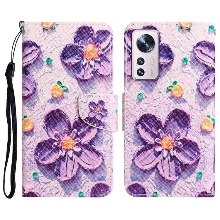Colored Drawing Leather Phone Case, For Xiaomi 12 Lite