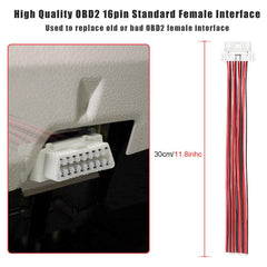 30cm 16Pin Fixed Terminal Extension Cable, Female Plug for Honda, Female Plug for Volkswagen, Male Plug, Female Plug, Female Plug for KIA