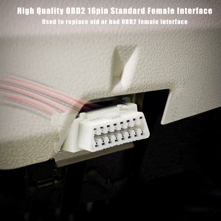 30cm 16Pin Fixed Terminal Extension Cable, Female Plug for Honda, Female Plug for Volkswagen, Male Plug, Female Plug, Female Plug for KIA
