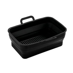 Rectangular Double Pull Basket Foldable Silicone Air Fryer Baking Pan