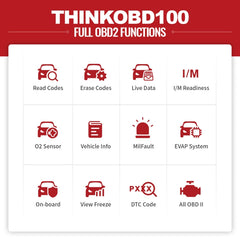 THINKCAR THINKOBD 100 OBD2 Car Scanner OBDII Diagnostic Tool, THINKOBD