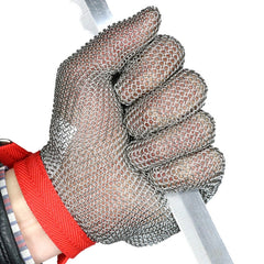 304 Stainless Steel 5 Fingers Steel Ring Anti-cutting Labor Protection Gloves, XXS, XS, S, M, L, XL
