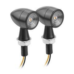 For Kawasaki / Suzuki / Yamaha / Honda T-S002 1 Pair Motorcycle LED Mini Turn Signal Metal Retro Signal Light, For Kawasaki / Suzuki / Yamaha / Honda