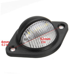 2pcs Car 3LED Round License Plate Light, 2pcs 3LED