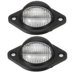 2pcs Car 3LED Round License Plate Light, 2pcs 3LED