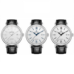 NORTH EDGE AMOY Multifunctional Business Men's Watch Waterproof Leather Mechanical Watch