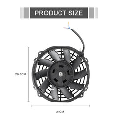 12V 80W Car Powerful Transmission Oil Cooling Fan with Mounting Accessorie, 7 inch, 9 inch, 10 inch, 12 inch