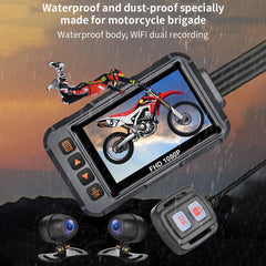 SE65 Dual 1080P Waterproof HD Motorcycle DVR, Support WiFi / GPS / Cycling Video, SE65
