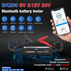 KONNWEI BK200 6V/12V/24V Car Bluetooth Battery Tester