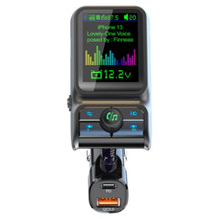 BC85 Colorful Screen Car Bluetooth 5.0 FM Transmitter MP3 Player, BC85