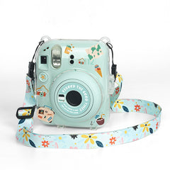 Crystal Hard Acrylic Camera Case with Shoulder Strap, For FUJIFILM instax mini 12(DIY Pink Graffiti), For FUJIFILM instax mini 12(DIY Blue Cat), For FUJIFILM instax mini 12(DIY Purple Daisies), For FUJIFILM instax mini 12(DIY Green Flowers)            ...