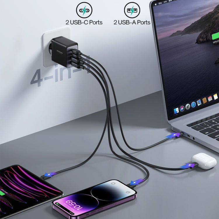 JOYROOM TCG02 Gallium Nitride 67W Dual USB+Dual USB-C/Type-C Multi-Port Charger Set, EU Plug