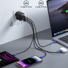 JOYROOM TCG02 Gallium Nitride 67W Dual USB+Dual USB-C/Type-C Multi-Port Charger Set, EU Plug
