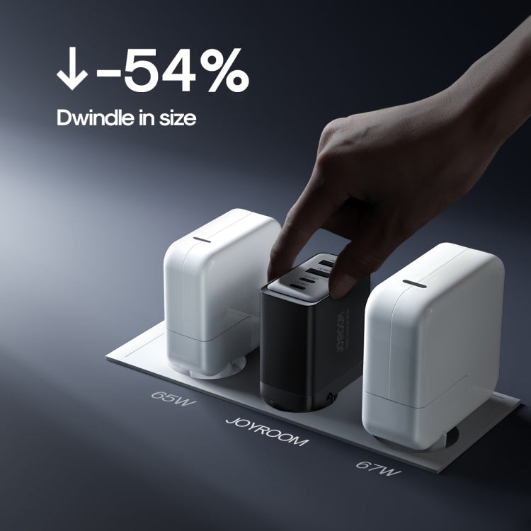 JOYROOM TCG02 Gallium Nitride 67W Dual USB+Dual USB-C/Type-C Multi-Port Charger Set, EU Plug