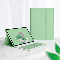 LX106 Square Keys Detachable Bluetooth Keyboard Leather Tablet Case, LX106
